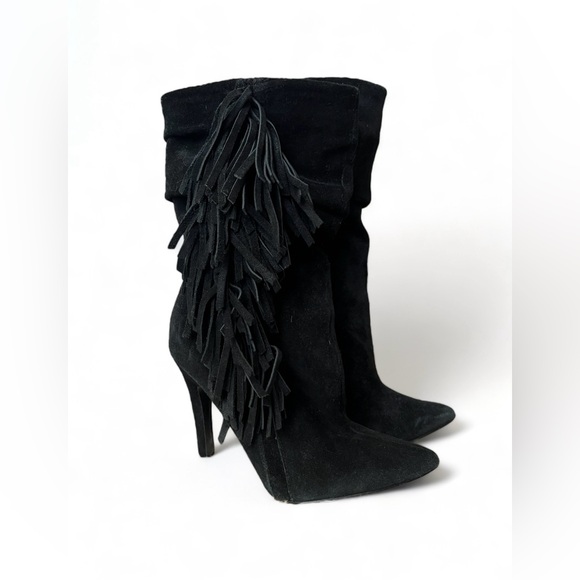 ALDO Cireven Suede Fringe Boots - Picture 1 of 4